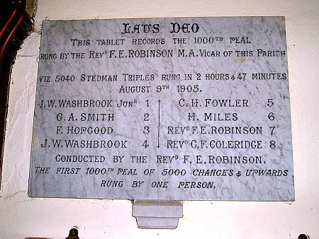 Drayton - Historic Peal Board